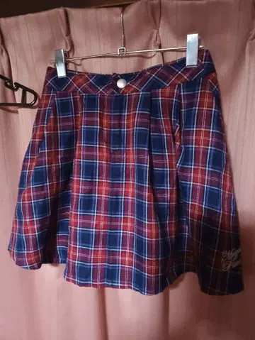 Mezzo Piano 메조 피아노 플리츠 스커트 빨파 체크