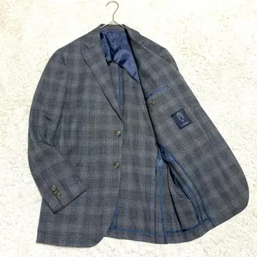 미사용급 빅 사이즈 레다 테일러드 자켓 그레이 체크