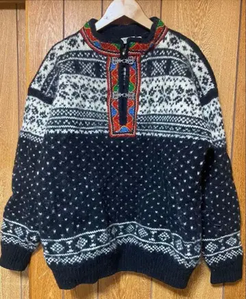 USED 울 스웨터 하프 지퍼