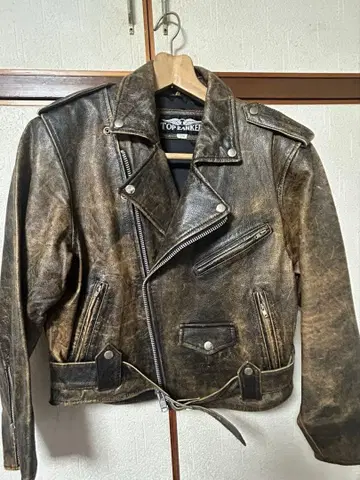 80s vintage TOP RANKER 더블 라이더 자켓 M