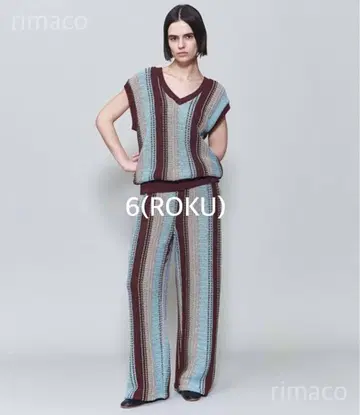 6(ROKU) 메쉬 스트라이프 베스트