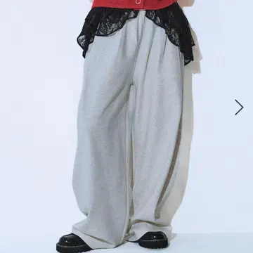 JEANASIS 발열 보온 맨투맨 코쿤 턱 팬츠 그레이