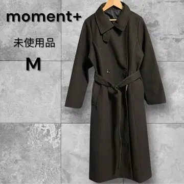 미사용 새상품 moment+ 다크 브라운 롱 코트 M