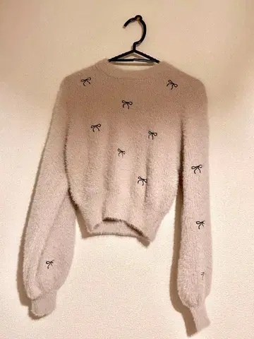 OLIVE des OLIVE 리본 니트 핑크