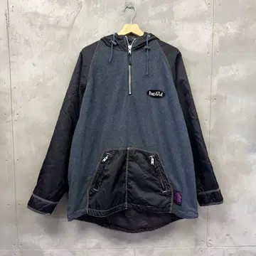 00's POWER TRICK 하프 지퍼 나일론 아노락 후드티