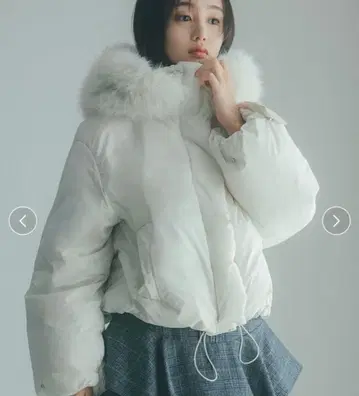 새상품급 SNIDEL 니시카와 후드 퍼 숏 다운