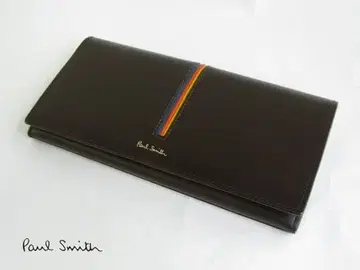 하자 있음 폴스미스 장지갑 초코 스트라이프 엣지 248