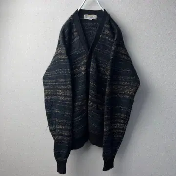 [ 극레어/샤기 느낌 ] 90s Aquascutum 울 가디건 블랙 L