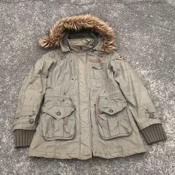 00s archive 밀리터리 퍼 자켓 y2k 그런지 모리걸