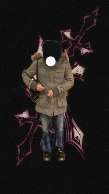 00s archive 밀리터리 퍼 자켓 y2k 그런지 모리걸