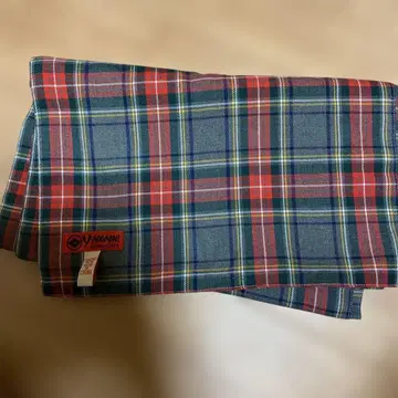 YAMANE 폴리에스테르/비스코스 체크 무늬 머플러