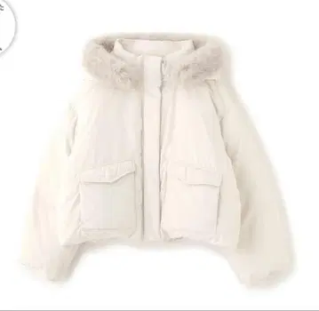 [ 새상품 ] NATURAL BEAUTY BASIC 후드 퍼 숏 다운