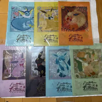 포켓몬 센터 한정판 이브이 컬렉션 클리어 파일 7세트