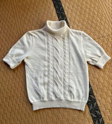 MCM 반팔 터틀넥 니트 스웨터