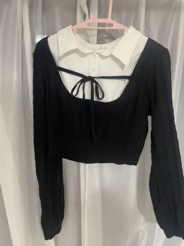 [ 버튼 파손 있음 ] pium 레이어드 케이블 긴팔 니트