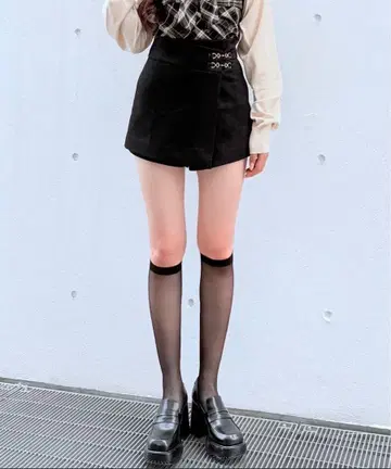 NOMAE 스웨이드 랩 치마바지