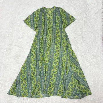 FREAK'S STORE 패널 프린트 맥시 원피스 페이즐리 그린
