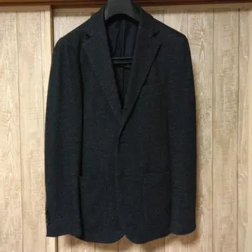 울 혼방 다크 그레이 비즈니스 자켓