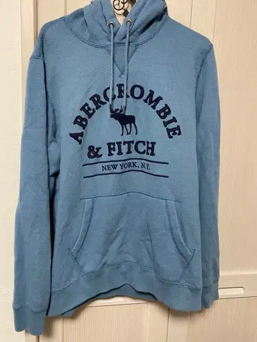 Abercrombie & Fitch 파랑 후드 부착 후드티 M