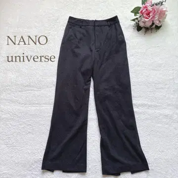 나노 유니버스 슬랙스 백슬릿 차콜 그레이 사이즈 38