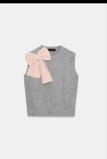 인기 zara 핑크 리본 니트 베스트