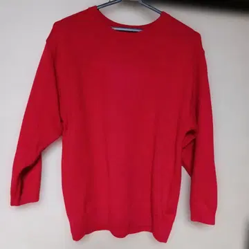 [새상품급] ELFRANK 니트 스웨터 빨간색 하트형 패치 포함