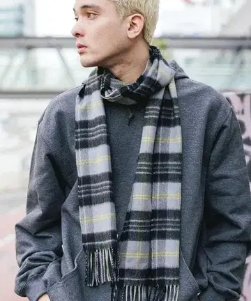 21FW JOHNSTONS/존스턴스 머플러 캐시미어 체크