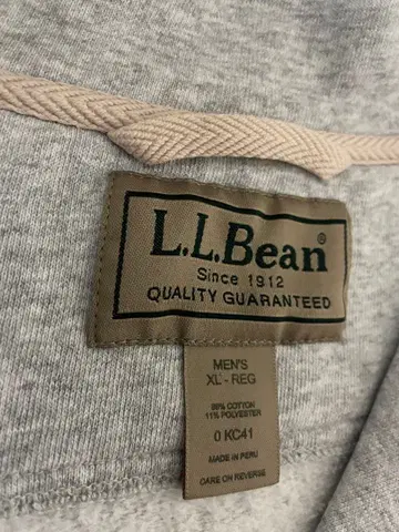 LLBean 하프 지퍼 맨투맨 XL