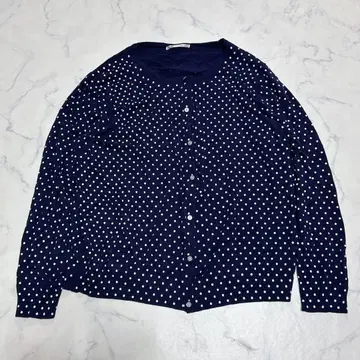 MB 민트브리즈 긴팔 가디건 네이비 도트 [4L] 얇은 소재