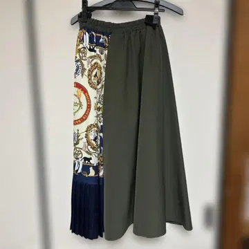 mmts 롱 플리츠 스커트 올리브 그린 마미타스 나카가와 쇼코