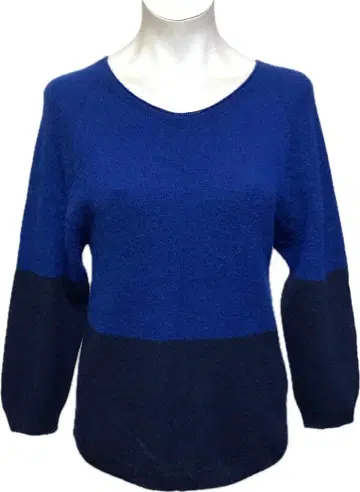 매킨토시 철학 퓨어 캐시미어 7부 소매 니트 스웨터 네이비 블랙 38