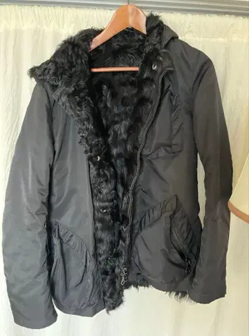 ripvanwinkle 그레이트 트윌 2way 무스탕 블루종 자켓