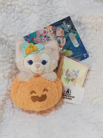 상하이 디즈니 한정판 리나벨 호박 봉제 인형 키링