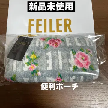 [미사용 새상품] 페이러 편리 파우치 장지갑 디디에타로자 그레이 꽃무늬