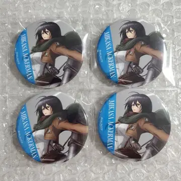 진격의 거인 WIT STUDIO 미카사 캔뱃지 4개