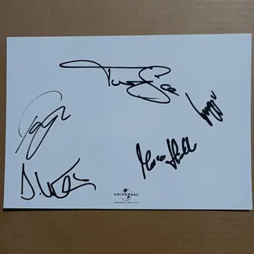 NIGHTWISH 멤버 전원 친필 사인 색지 새상품급