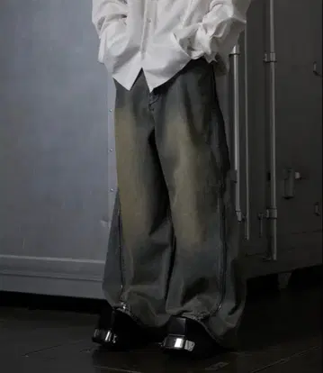 grancy 지퍼 데님 블루 M 사이즈