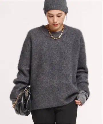 [컨디션 최상] AP STUDIO SCENTOF 라이트 퍼 풀오버 니트