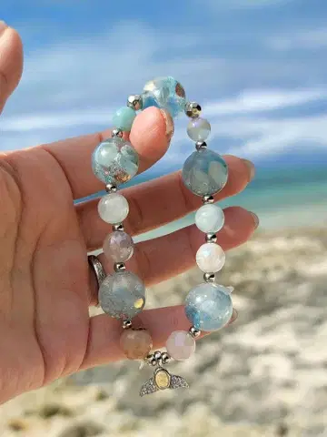 신년 한정판 1점 타케토미지마 5개의 영혼 구슬 이해해주세요 팔찌