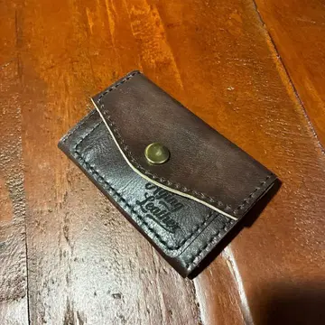 천연 가죽 코인 케이스 올 가죽 손바느질 가죽 공예 핸드메이드