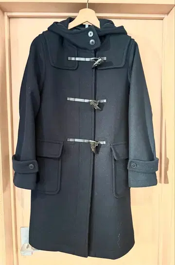 네이비 더플 코트 후드 부착