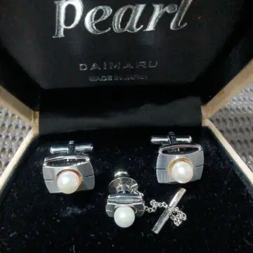 다이마루 펄 장식 커프스 단추