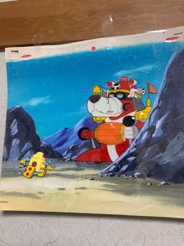 애니메이션 셀화 얏타맨 배경 포함