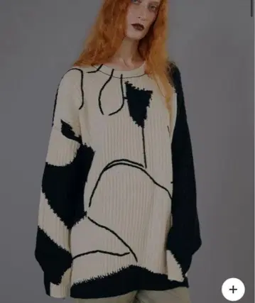 Ameri ABSTRUCT WOMAN PAINT KNIT 아메리빈티지