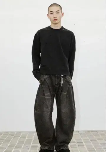 CONZ 커브 데님 팬츠