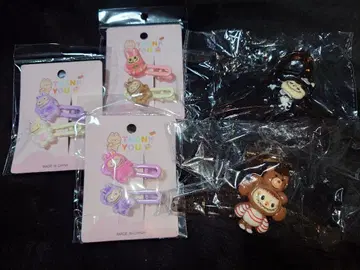 러브부 캐릭터 포함 헤어 클립 5개 세트