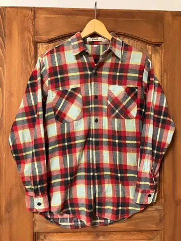 70s 프린트 플란넬 셔츠