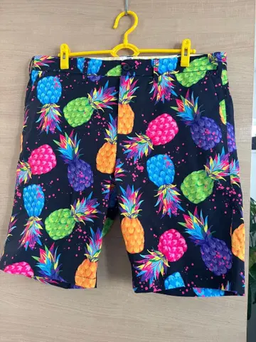 라우드마우스 파인애플 패턴 남성 바지 네이비