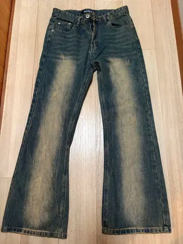 플레어 데님 팬츠 다크 블루