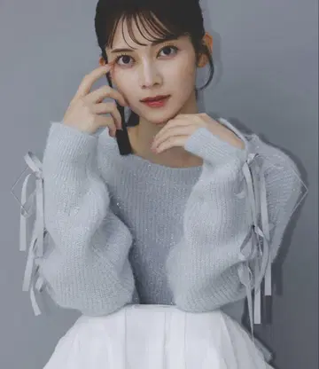 필름 라메 슬리브 리본 니트 질 바이 질 스튜어트